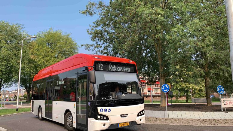 Een VDL Citea LLE-99 Electric in Zoetermeer.